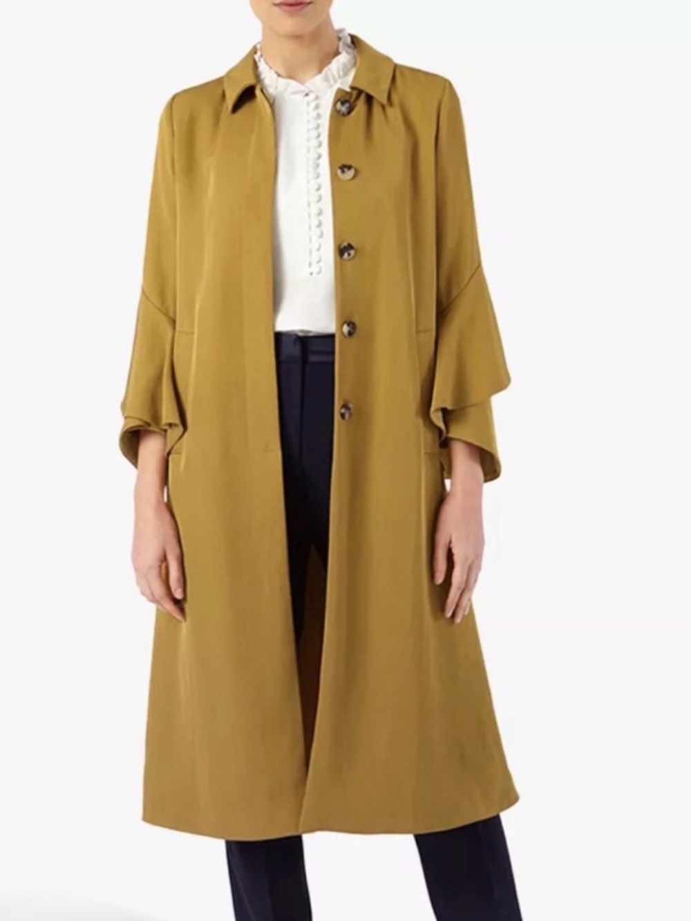 NWT - The Fold London - Napier Trench Coat in Camel